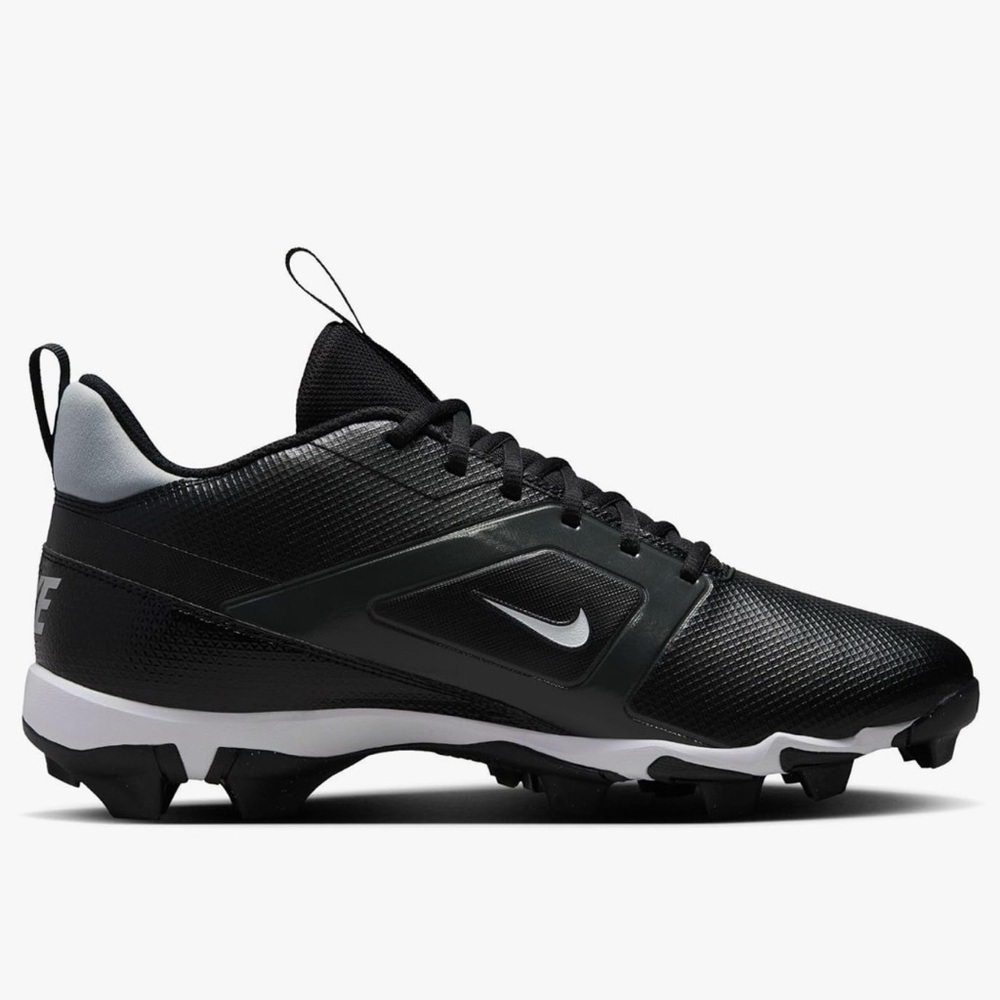 New Nike Men’s Alpha Menace 4 Shark Football Cleats Black White Size 11.5 - Picture 2 of 11
